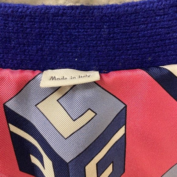 Gucci Royale Cobalt Blue Multi Cardigan - Picture 2 of 5